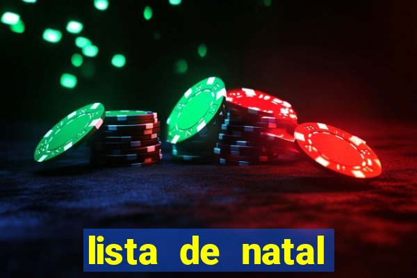 lista de natal para imprimir